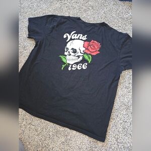 Vans Off The Wall 1966 Skull Rose T-Shirt Graphic Tee Size Xl